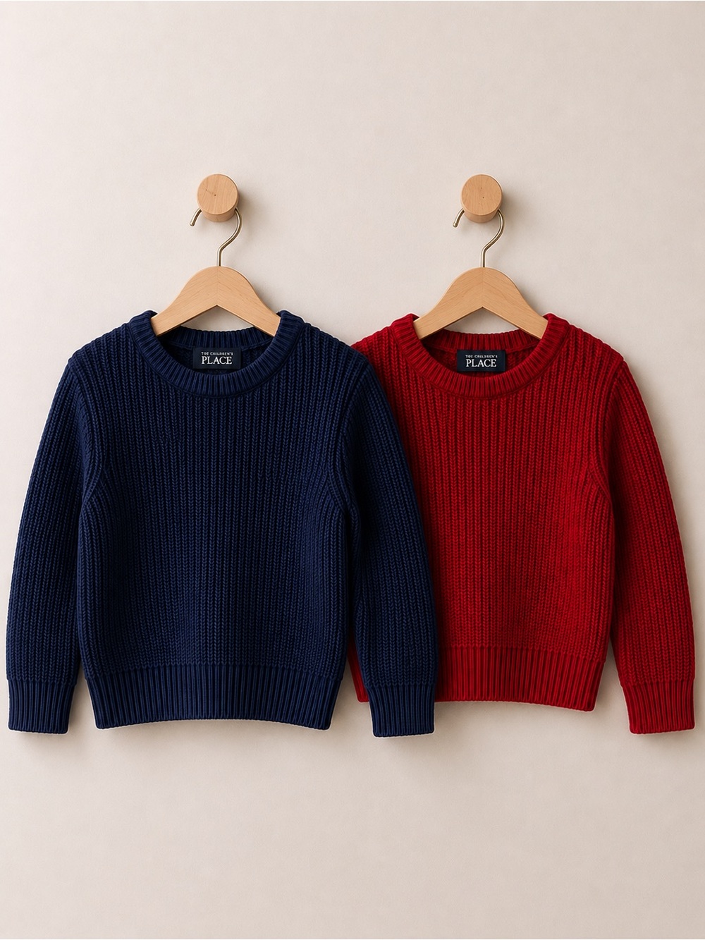 The Children's Place Navy & Red Knit Sweaters
